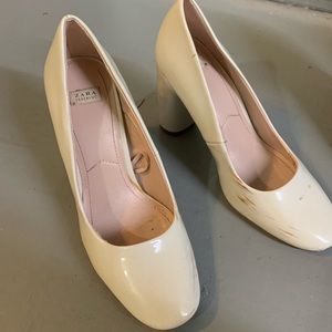 Zara White Heels